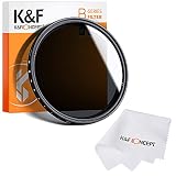 K&F Concept B-Serie 62mm Variabler Graufilter ND2-400 (1-9 Stop) Slim HD ND Filter mit Reinigung