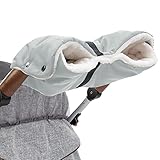 Kinderwagen Handwärmer, Kinderwagen Handschuhe Handmuff mit Fleece Innenseite, Kinderwagenmuff Atmungsaktiv Wasserfest Winddicht, Universalgröße Fäustlinge für Kinderwagen Buggy, Radanhäng