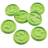 7er Set Plastik Emoticons Keksformen Großer Keksstempel Plastik Diy Keksform Plastik Keksausstecher Set Groß Plastik Ausstecher Sicherheit für Kindergeburtstag Freunde Versammeln Sich Urlaubs Party