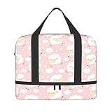 Yishow Sheep Cloud Star Travel Bag Luggage Sports Gym Bag with Shoes Compartment Tote Bag for Men W