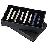 Coolty 8-er Packung Krawattenklammer, Krawattennadel Tie Clips Set mit Geschenkbox Ideales Valentinstag Weihnachten Geschenk für H