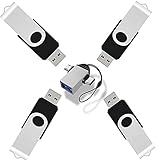 4G USB-Stick Speicherstick Flash Drive 4 Packungen mit LED-Anzeige mit USB C auf USB 3.0 Adapter für Android Tablet PC und G