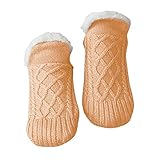 Warme Wintersocken für Damen, rutschfeste Thermosocken für den Innenbereich, Bodensocken für den Winter, rutschfeste Thermosocken für den Innenbereich, gewebte und samtige Indoor-Socken H