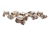 EWA Eco-Wood-Art Vehicles Set 3D Holzpuzzle für Jugendliche und Erwachsene-Mechanisches Transportset Modell-DIY-Bausatz, Selbstmontage, kein Kleber erforderlich-364 Stück, natü