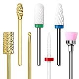 Nagelfräser Aufsatz Bit Set Elektrische Nagelfeile für Gelnägel Acrylnägel Fräser Aufsätze für Nägel für Maniküre Pediküre Set 7pcs Keramik/H