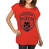 Frauen und Damen T-Shirt Im Osten geboren Natürliche Härte (mit Rückendruck) Größe XS - 5XL