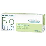 Bausch und Lomb Biotrue ONEday Tageslinsen, sphärische Kontaktlinsen, weich, 30 Stück / BC 8.6 mm / DIA 14.2 / -2 Diop