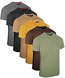 FULL TIME SPORTS® FTS-634 6 Pack Vintage Assorted Round Neck Tech T-Shirts (13), M