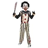 amscan 9902443 Gruseliger Clown-Kostüm, Alter 12–14 Jahre, 1 Stück