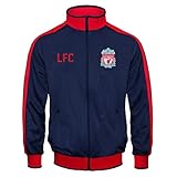 FC Liverpool Jungs Retro-Trainingsjacke - Fußballgeschenk - 100% Polyester - Marineblau - 10-11 Jahre Large Boy