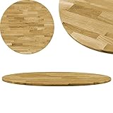 700x23 mm Runde Tischplatte aus massivem Eichenholz, Universal Prefab Circle Desktop Holzarbeitsplatte für Küche Esstisch Couchtisch, N