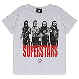 WWE Superstars Mädchen-T-Shirt Heather Grey 140 | Alter 5-15, Wrestling Geschenke, Mädchen John Cena Top, Kinderkleidung, Kindergeburtstags-Geschenk-I