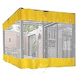 JIANFEI Abdeckplane Transparente Plane, PVC Draussen Wetterfest Bildschirm Mit Ösen, Reißfestigkeit Warm Halten Partition Vorhang Zum Balkon Garten Terrasse, Anpassbar (Größe : 2.3X4M)