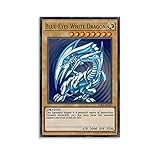 xiaohu Anime-Poster Yu-gi-oh Cards Blue Eyes White Dragons, Raumdekoration, Poster, Wohnzimmer-Poster, ästhetisches Türposter, 30 x 45