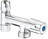 Cornat Maschinen-Anschlussventil 'Eckfix' - 3/8 Zoll IG - Zum Anschluss von Wasch- & Spülmaschine - Mit Rückflussverhinderer - Aus Messing - Verchromt / Geräteventil / Gerätezusatzventil / T304901