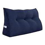VERCART Kopfkissen Große Bettkissen Rueckenlehne Rückenkissen Lang für Sofa Betthaupt Keilkissen Sitzkissen Bett Rücken Anlehnkissen Wandkissen Eckkissen Kopfteil Rueckenkissen Cord 100cm B