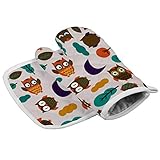 AOTEHU Backhandschuhe, Ofenhandschuhe, Grillhandschuhe, Hitzebeständige Topflappen Handschuh, Kochhandschuhe, Backofen Handschuhe, Oven Gloves, Geeignet für die Küche die Kochen Backen BBQ (Eule)
