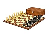 Schach-Set aus Holz, Mahagoni, 40,6 cm, beschwert, geschwärzt, klassische Staunton-Stücke 7,6