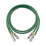 Jinrong Breadboard Jumper Wires Neues 4n Sauerstofffreies Kupfer RCA Audiokabel Stereo HiFi 2 RCA Hören Sie 2 RCA Silber überzogenes Kabel Überbrückungsdrähte (Length : 3m)