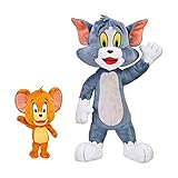 Tom & Jerry 14453 Tom & Jerry Plüsch Bundle-Packung Tom (ca. 30 cm) & Jerry (ca. 13 cm) - Spiele mit diesen kuscheligen Plüschtieren deine liebsten Szenen aus dem Tom & Jerry-F