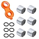 KAILEE 6 Stück Strahlregler M22 Wasserhahn Sieb Einsatz Perlator Innengewinde Luftsprudler Mischdüse mit 6 Gummidichtungen und 1 Mischdüsenschlüssel für Küche Bad W