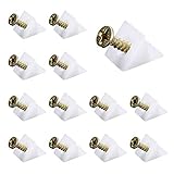YMDZ 100 Pcs Halter Stabilisatoren Rückwandverbinder Einlegeboden Halter Keil für Durchhängende Schubladenböden Schubladen Reparatur (Mit Schrauben)