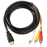 NiseWuds HDMI an RCA 3-Kabel-HDMI an RCA-Konverter Adapter-Kabel-Sender-Sender-Einwegübertragung von HDMI bis RCA 1.5