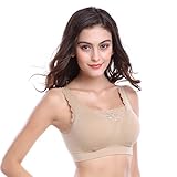 Jewelry_Awesome Duenn Sport BH Bustier Ohne Buegel Mit Weich Einlagen fuer Fitnesstraining (L, Haut Farbe)