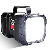 LED Handscheinwerfer, LETOUR LED Taschenlampe 1200LM Ultra-Long Standby Hochleistungs wasserdichte Campinglaterne 7 Modi Superheller LED Suchscheinwerfer mit USB Ausgangsstrombank