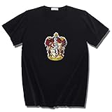 NYLY 2 Stücke Gryffindor College Kurzarm Harry Potter Baumwolle T-Shirt XL Schw