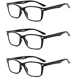 Suertree Feder Scharnier (3 Pack) Lesebrillen Sehhilfe Augenoptik Brille Lesehilfe für Damen Herren von 2.5X BM151