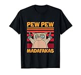 Pew Pew Cat Madafakas Vintage lustiges Katzen Geschenk T-S