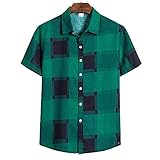 Freizeithemden Herren Sommer Basic Loose-Fit Strickjacke Herren Shirt Modern Trend Tie-Dye Druck Herren Kurzarm Casual Atmungsaktives All-Match Herren T-S