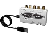 Behringer U-Control UFO202 USB Audio Interface 2-in/2-out mit Phono/Line Inputs (Vinyl Platten / MC Digitalisierung)