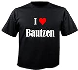 T-Shirt I Love Bautzen Größe 2XL Farbe Schwarz Druck W