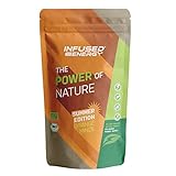 Infused energy Bio Energy Tee - Natürlicher Wachmacher aus Guayusa, Guarana, Matcha, Mate, Ginseng - mit erfrischendem Orangen-Minz Aroma - 75g