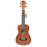 Kanza Ukulele 21 Zoll (21 Zoll) für Anfänger Sopran-Ukulele aus Mahagoni, Bild-Ukulele für Gitarre, Tonzange für Hals, Mahagoni, Ukulele, Holz, 4 S