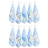 Yoofoss Baby Waschlappen Spucktücher Gesichtstücher 100% Baumwolle 10er Pack Musselin Wiederverwendbare Babytücher ​für Neugeborene 30x30