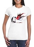 UZ Design Tokyo Ghoul Tshirt Damen Mädchen Kinder Ken Kaneki Touka Manga Anime Shirt, Damen - S