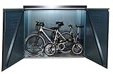 Reinkedesign Fahrradgarage/Multifunktionsbox (Aluminium Anthrazit mit Pultdach)