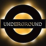 Elbeffekt Underground Lampe aus Holz - personalisierbares Geschenk für London Liebhaberinnen - London Deko - personalisierbar zum Hinstellen/Aufhängen - Underground Geschenk - persönliches Geschenk