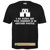 Your Princess is in Another Castle - Herren T-Shirt für Geeks mit Spruch Motiv aus Bio-Baumwolle Kurzarm Rundhals Ausschnitt, Größe XXXXL