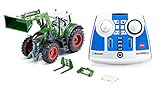 siku 6796, Fendt 933 Vario Traktor mit Frontlader, Grün, Metall/Kunststoff, 1:32, Ferngesteuert, Inkl. Bluetooth-Fernsteuerung und Zubehör, Steuerung via App mög