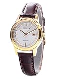 Citizen Damen Analog Quarz Uhr mit Leder Armband FE1083-02