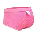 Fahrradunterhose Damen Gepolstert Radlerhose Damen Cycling Shorts Women Atmungsaktiv Und Bequem Radlerhosen Damen Weiche, Stoßfeste Fahrradhose Aus Silikon red,70