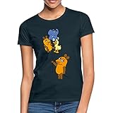 Spreadshirt Die Sendung Mit Der Maus 50 Jahre Jubiläum DREI Luftballons Frauen T-Shirt, S, Navy