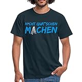 Spreadshirt Nicht Quatschen, Machen! Lustiger Spruch Männer T-Shirt, XXL, Navy