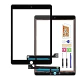 Touchscreen-Digitizer-Glas für iPad Pro 9.7 2016 Generation, für A1673 A1674 A1675 Touch-Display-Panel-Reparatur-Set, mit gehärtetem Glas + Werkzeug (kein LCD, ohne Home-Taste) (schwarz)