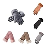 GEU Handschuhe Damen Winterhandschuhe Touchscreen Handschuhe Fingerhandschuhe Gefüttert Windstopper Handschuhe Weich Warme Outdoor Sport F