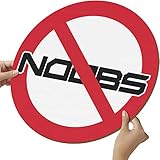 Elbeffekt Noobs Holzschild - personalisierbares Geschenk für Männer - Gaming Zimmer Deko - personalisierbar zum Hinstellen/Aufhängen - Noob Geschenk - persönliches Geschenk